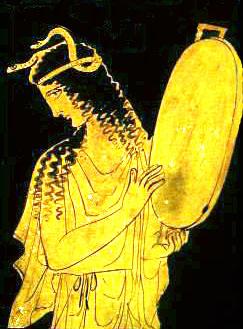 Greek Goddess with Tambourine
