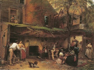 Eastman Johnson: Negro Life at the South (popularly known as Old Kentucky Home), 1859