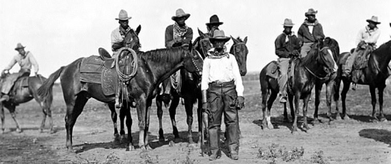 Black cowboys at the Negro State Fair in Bonham, Texas, 1913